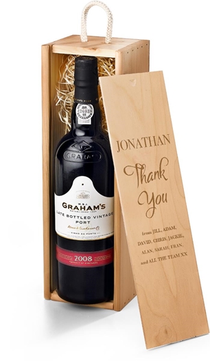 Gifts For Teacher's Grahams LBV Port Gift Box With Engraved Personalised Lid